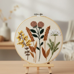 Set for embroidery with a smooth surface 