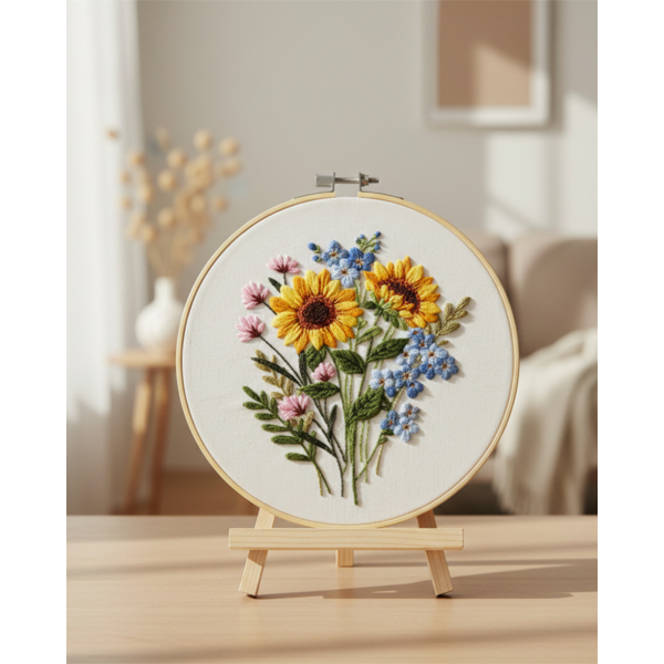 Набір для вишивки гладдю круглі D20 - Набор для вышивки гладью 