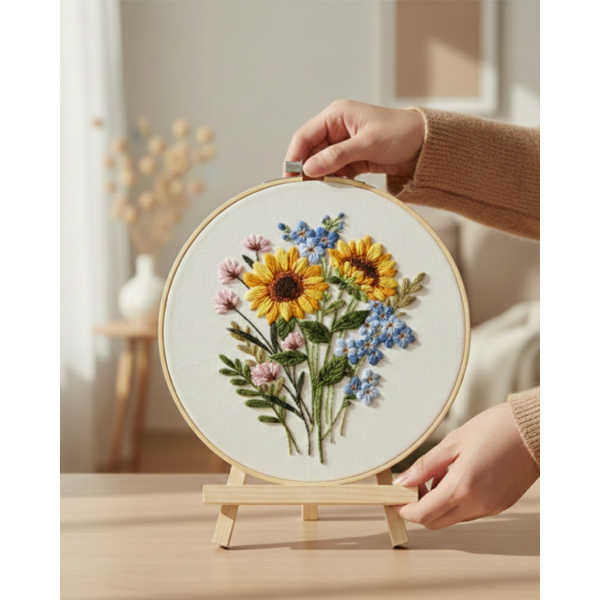 Набір для вишивки гладдю круглі D20 - Набор для вышивки гладью 