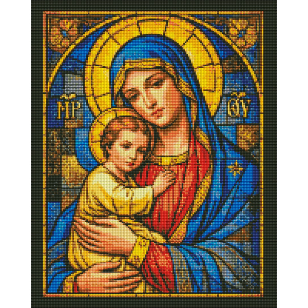Алмазна мозаїка 40х50 - Мадонна з Немовлям