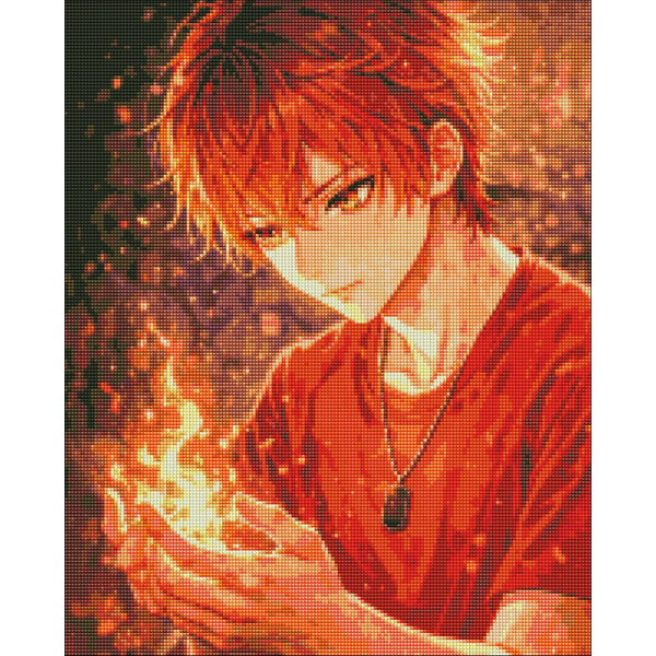 Алмазна мозаїка 40х50 - Серце полум’я