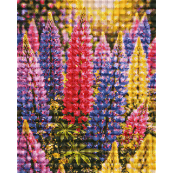 Алмазна мозаїка 40х50 - Сад люпинів