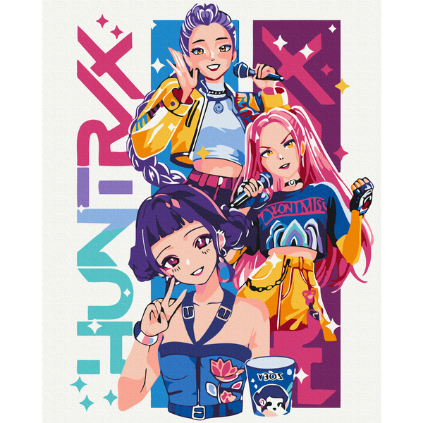 Картина по номерам Картини під клієнтів B2B - K-Pop Мисливиці на демонів HUNTR/X